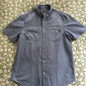 Duluth Trading Co Blue Casual Button Down Shirt